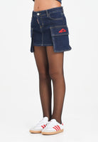 DSQUARED2 Gonna corta in denim blu per donna, ragazze e bambine con ricamo ICON DQ3138D0AFL DQ01 DSQUARED2 