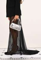 PINKO Borsa a spalla Mini Half Moon Baguette argento da donna 105915A2WD ZZFN PINKO 