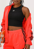 ADIDAS ORIGINALS Canotta Essentials Ribbed nera da donna IW5736 . ADIDAS ORIGINALS 