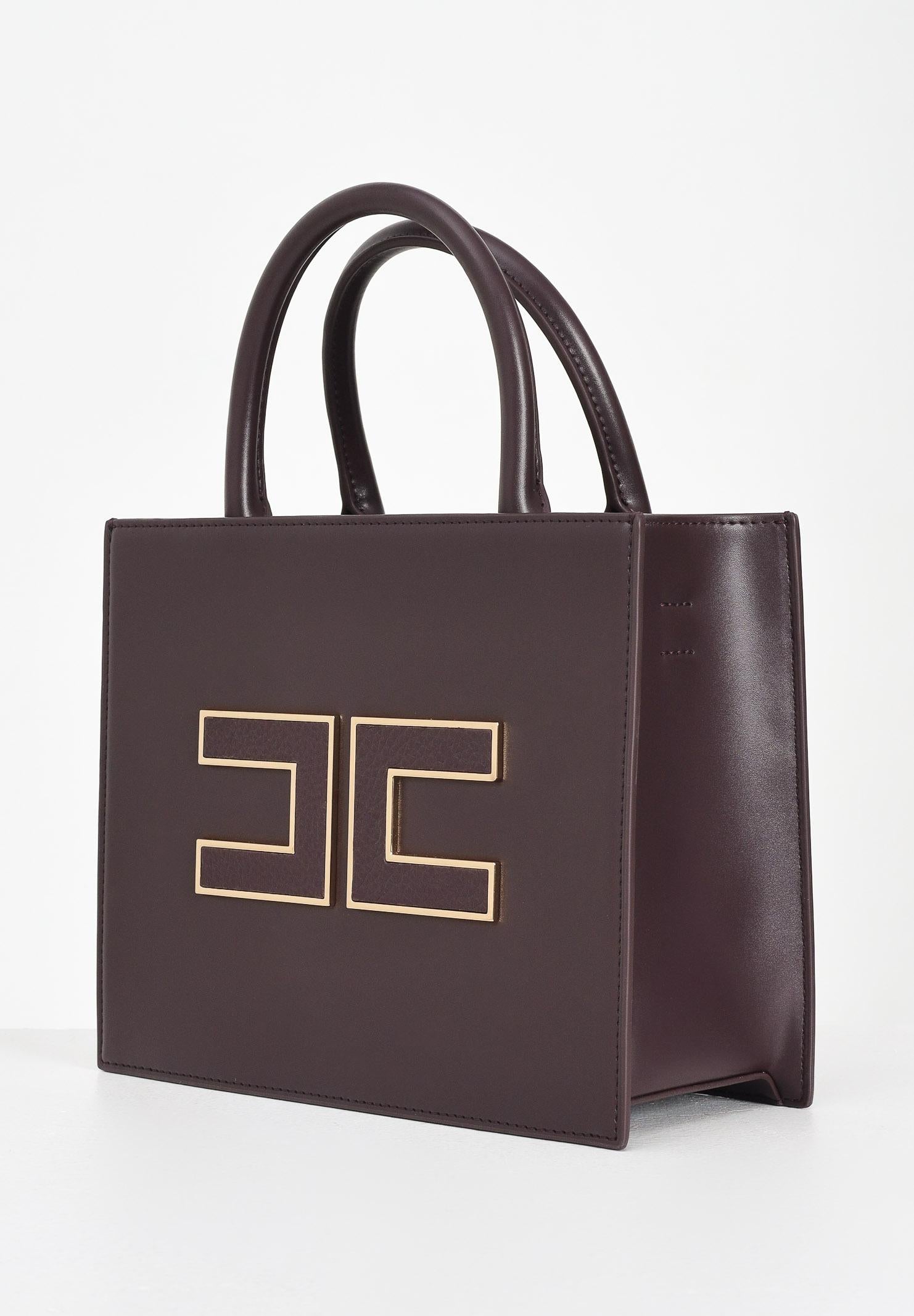 ELISABETTA FRANCHI Tote piccola bordeaux da donna con logo BS33A56E2 EA4 ELISABETTA FRANCHI 