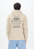LEVI'S® Felpa con cappuccio beige da uomo rifinita da stampa sul retro 38479-0423  LEVI'S® 