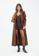 MAR DE MARGARITAS Cappotto lungo Melany marrone da donna MMABW01431 MA03 Mar de margaritas 