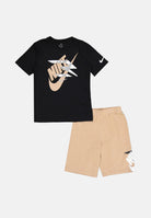 NIKE Completino beige e nero da bambino con logo 9Q0615 023 NIKE 