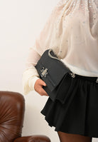 RICHMOND Borsa a tracolla nera da donna con logo RWA25347BO BL RICHMOND 