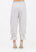 PINKO Pantalone grigio da donna con strass e borchie 105984A2XX K14 PINKO 