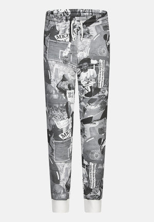 Pantalone sportivo MJ Brooklyn bianco e grigio da bambino 95D290 023 JORDAN 