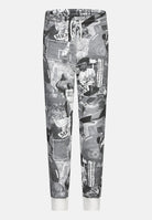 Pantalone sportivo MJ Brooklyn bianco e grigio da bambino 95D290 023 JORDAN 