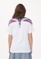 MARCELO BURLON COUNTY OF MILAN T-shirt a manica corta bianca da donna con stampa ali 26ECM30102 BICERO MARCELO BURLON COUNTY OF MILAN 