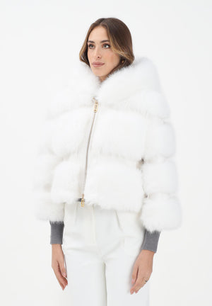 YES LONDON Pelliccia bianca da donna ECO031 BI YES LONDON 