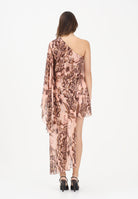 SIMONA CORSELLINI Abito asimmetrico rosa da donna con fantasia floreale P26CPAB03101 V0697 SIMONA CORSELLINI 