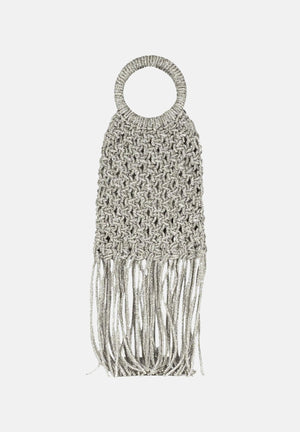 TWENTY FOURHAITCH Borsa a mano argento da donna realizzata con una lavorazione intrecciata in micro strass BAG0004562P ARG TWENTY FOURHAITCH 