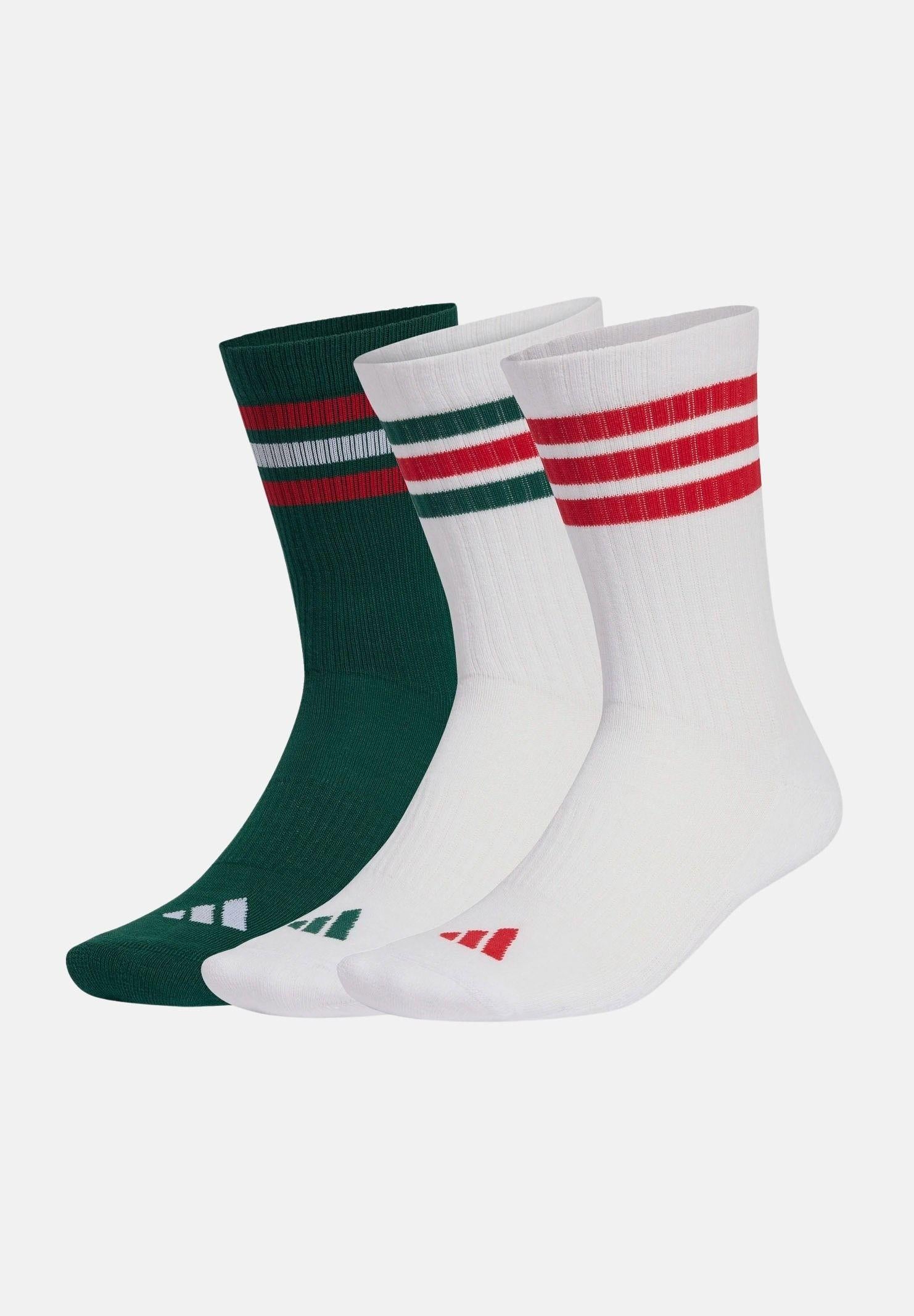 ADIDAS PERFORMANCE Calzini (3paia) Sportswear bianchi e verdi per uomo e donna KE5506 . ADIDAS PERFORMANCE 