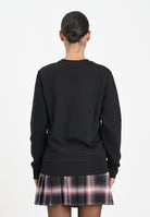 N21 Felpa girocollo nera per donna, ragazzi e bambini con logo a contrasto N21588N0154 0N900 N21 