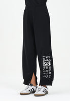 MAISON MARGIELA Pantalone sportivo nero per donna, ragazzi e bambini con spacchetti interni alla caviglia M60895MM02X M6900 MAISON MARGIELA 