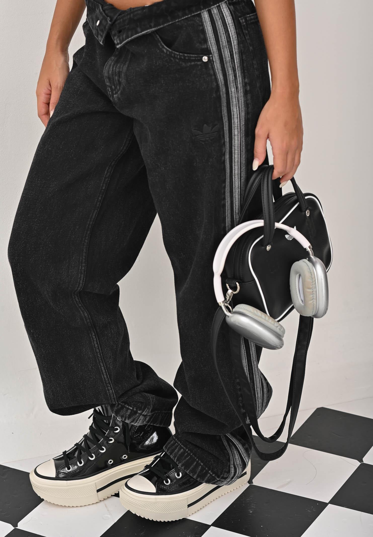 ADIDAS ORIGINALS Jeans Adicolor Denim Firebird nero da uomo JC6718  ADIDAS ORIGINALS 