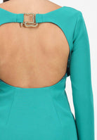 Abito corto verde da donna con schiena scoperta 77PAO914N0373 180 JUST CAVALLI 