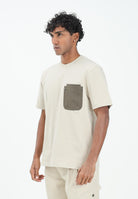 YES LONDON T-shirt a manica corta beige da uomo con tasca XM4223 BE YES LONDON 