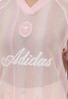 ADIDAS ORIGINALS T-shirt a manica corta SUMMER GLOW KNITTED OVERSIZED rosa da donna KY3161 . ADIDAS ORIGINALS 