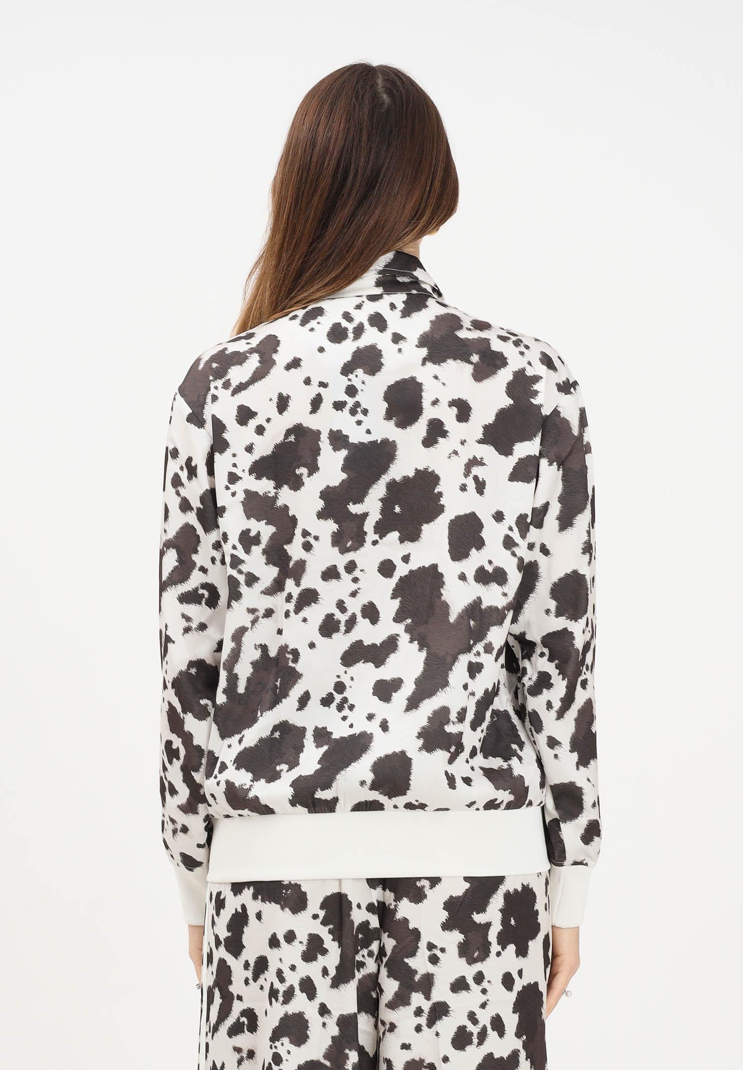 ADIDAS ORIGINALS Felpa con zip Adidas Originals Satin panna e marrone da donna KA2683 . ADIDAS ORIGINALS 