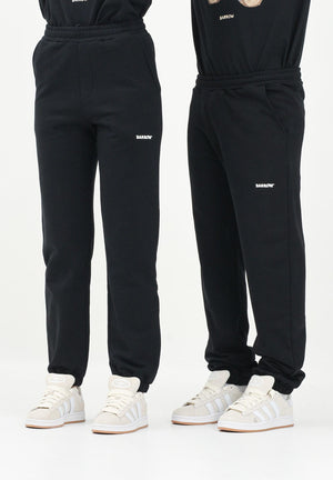 BARROW Pantalone sportivo nero per uomo e donna con stampa logo S5BWUAFP085 110 BARROW 