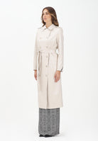 ELISABETTA FRANCHI Trench panna da donna con stampa cocco SP00358E2 DZ9 ELISABETTA FRANCHI 