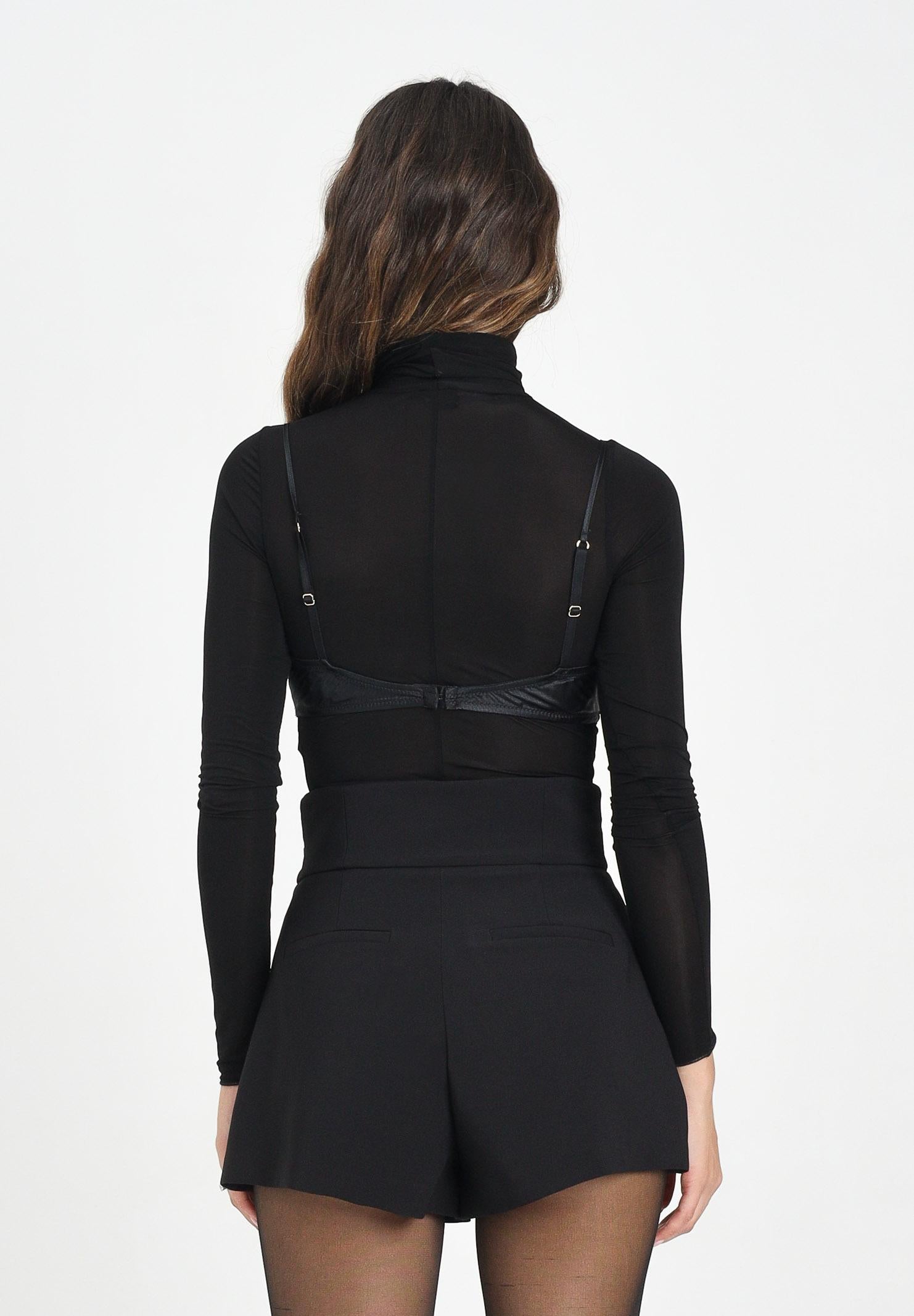 ELISABETTA FRANCHI Body nero da donna con dettaglio gioiello<BR/> BO01557E2 110 ELISABETTA FRANCHI 