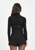 ELISABETTA FRANCHI Body nero da donna con dettaglio gioiello<BR/> BO01557E2 110 ELISABETTA FRANCHI 