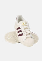 ADIDAS ORIGINALS Sneakers SUPERSTAR II panna e bordeaux per uomo e donna KI3570 . ADIDAS ORIGINALS 
