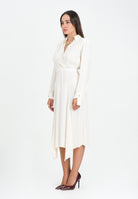 ELISABETTA FRANCHI Abito midi bianco latte da donna ABT0356E2 DZ9 ELISABETTA FRANCHI 