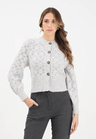 JDY Cardigan corto grigio da donna 15355619 LightGreyMel JDY 