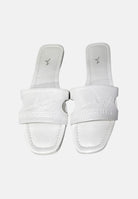 MARC ELLIS Ciabatte flat bianche da donna con logo ME261C150 WXX MARC ELLIS 