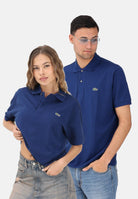 LACOSTE Polo a manica corta blu per uomo e donna con patch logo 1212 F9F LACOSTE 