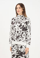 ADIDAS ORIGINALS Felpa con zip Adidas Originals Satin panna e marrone da donna KA2683 . ADIDAS ORIGINALS 