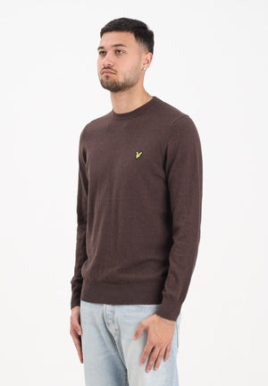 LYLE & SCOTT Maglioncino girocollo marrone da uomo KN2110VC X863 LYLE & SCOTT 