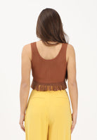 ELISABETTA FRANCHI Canotta cuoio da donna in maglia à jour TK74B61E2 600 ELISABETTA FRANCHI 