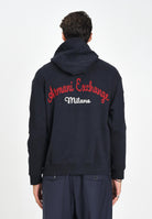 ARMANI EXCHANGE Felpa con cappuccio blu da uomo arricchita da patch XM000749AF12656 UB101 ARMANI EXCHANGE 