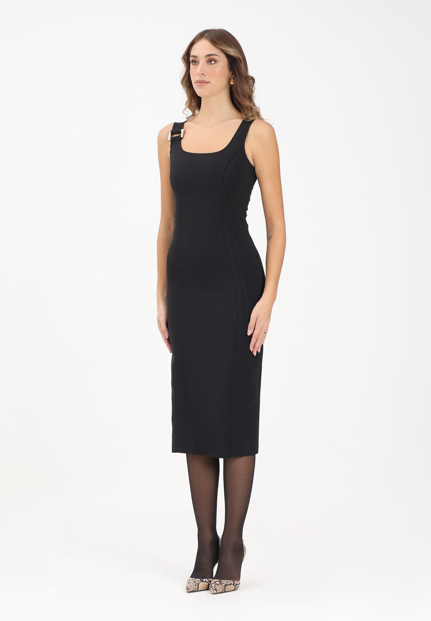 PATRIZIA PEPE Abito midi ESSENTIAL nero da donna 8A1514A6F5 K103 PATRIZIA PEPE 