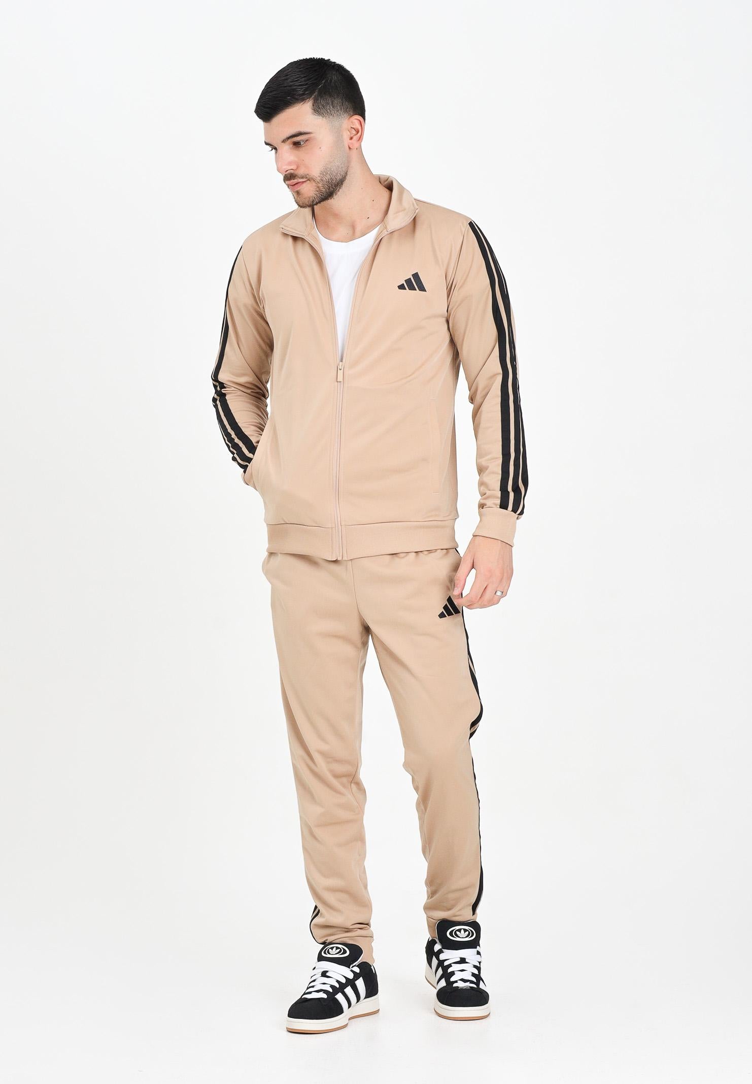 ADIDAS PERFORMANCE Tuta Essentials 3-Stripes beige da uomo JX5501  ADIDAS PERFORMANCE 