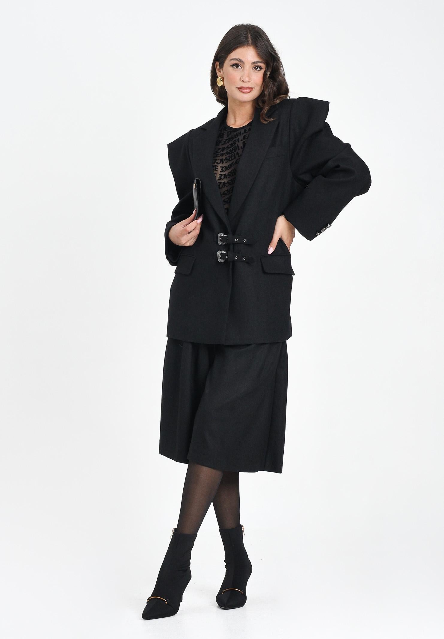 VERSACE JEANS COUTURE Bermuda nero da donna 79HAD102N0542 899 VERSACE JEANS COUTURE 