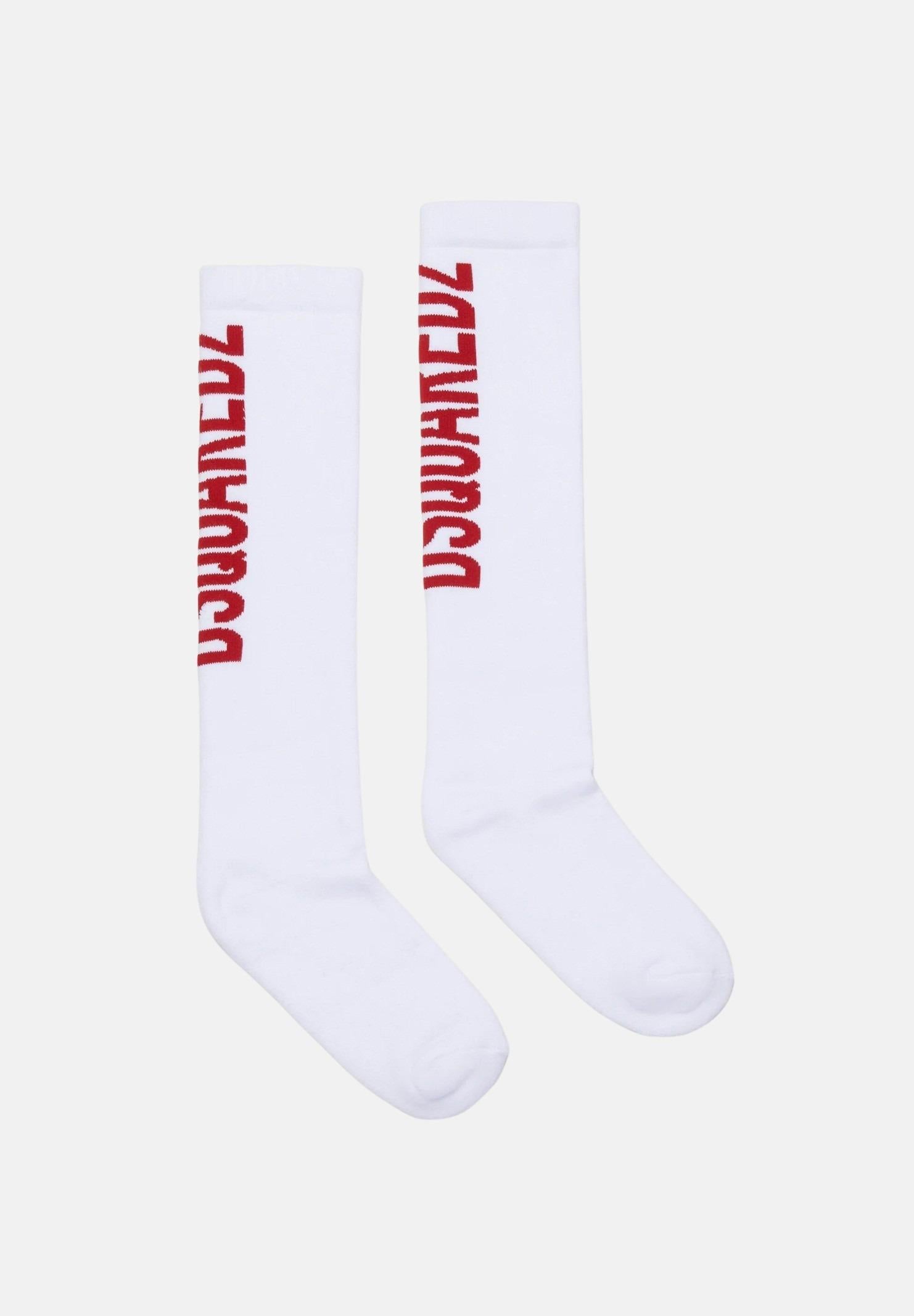 DSQUARED2 Calzini bianchi per uomo e donna con logo DQ2358D0A7D DQC39 DSQUARED2 