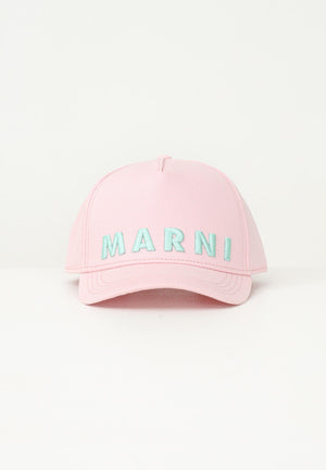 MARNI Cappello con visiera rosa da donna rifinito da ricamo logo M01470M00J2 0M347 MARNI 
