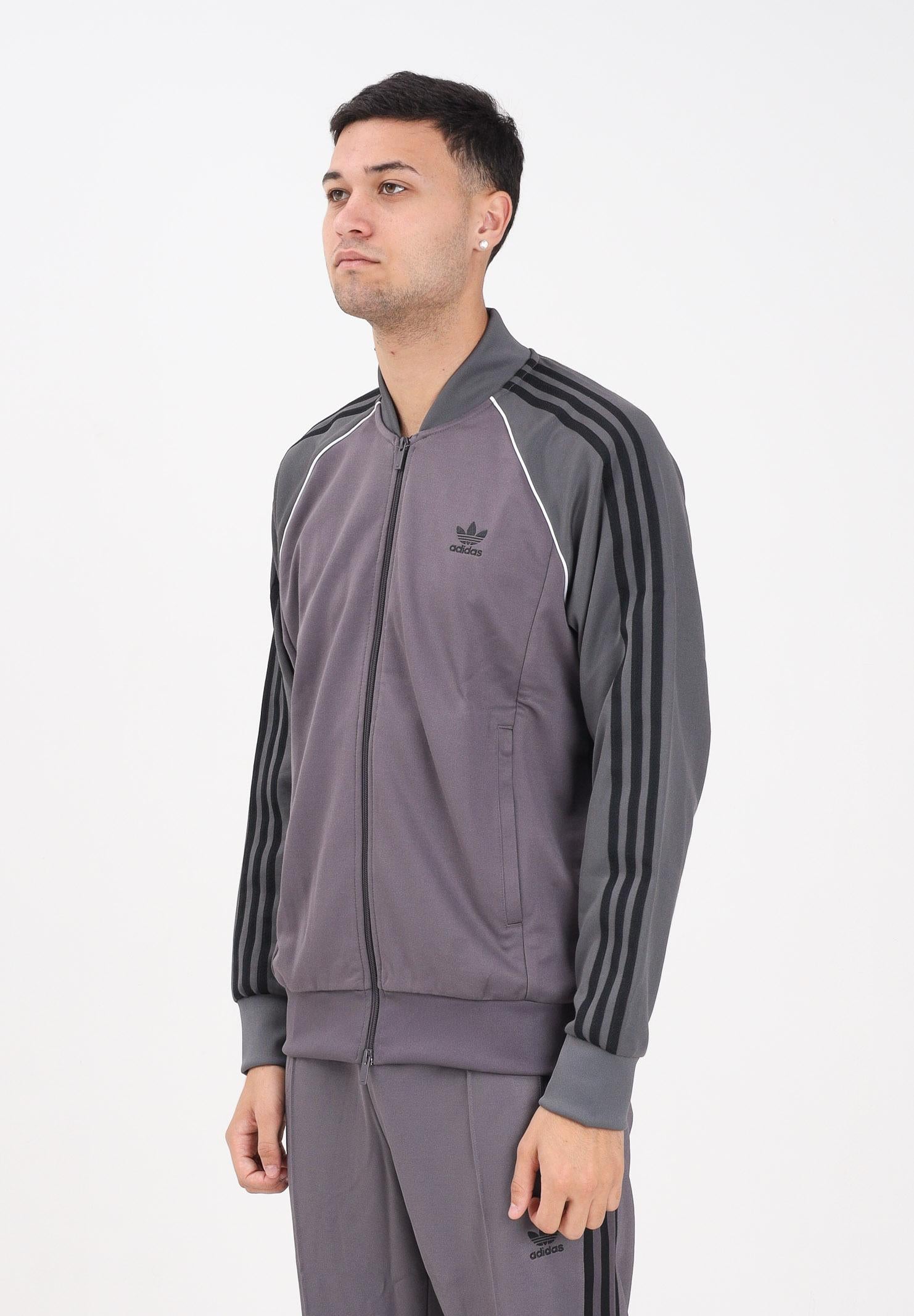 ADIDAS ORIGINALS Felpa con zip SST grigia da uomo JY1295 . ADIDAS ORIGINALS 