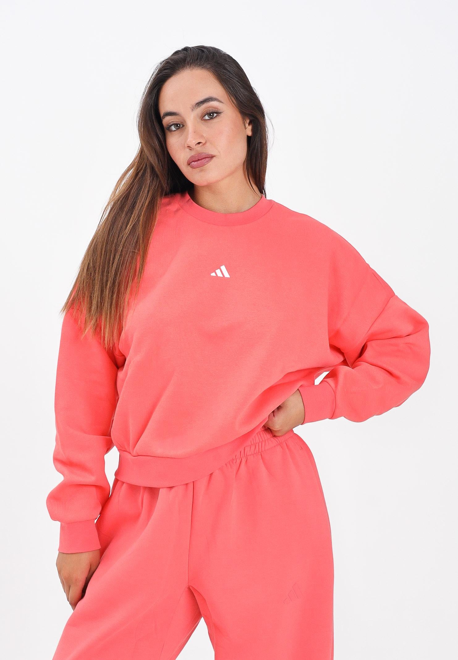 ADIDAS PERFORMANCE Felpa girocollo Essentials Small Logo corallo da donna KE4362  ADIDAS PERFORMANCE 