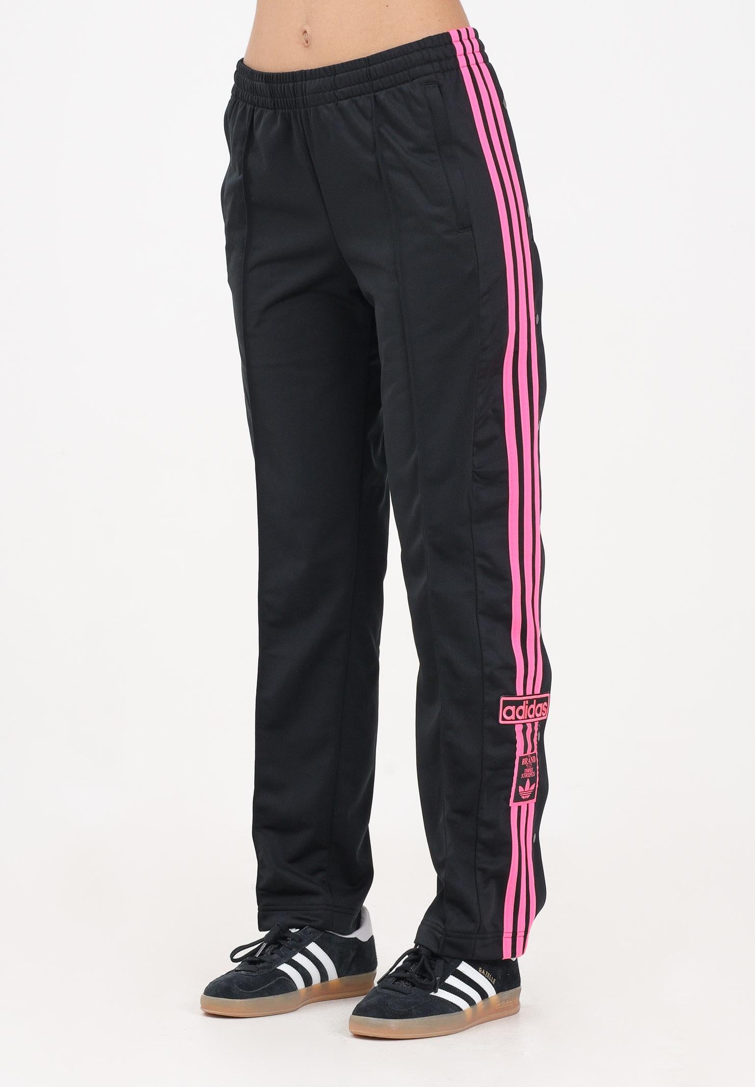 ADIDAS ORIGINALS Pantalone sportivo adibreak nero e fucsia da donna JV7514 . ADIDAS ORIGINALS 