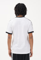 ADIDAS ORIGINALS T-shirt a manica corta 3-STRIPES SLIM RINGER bianca da uomo KF0418 . ADIDAS ORIGINALS 
