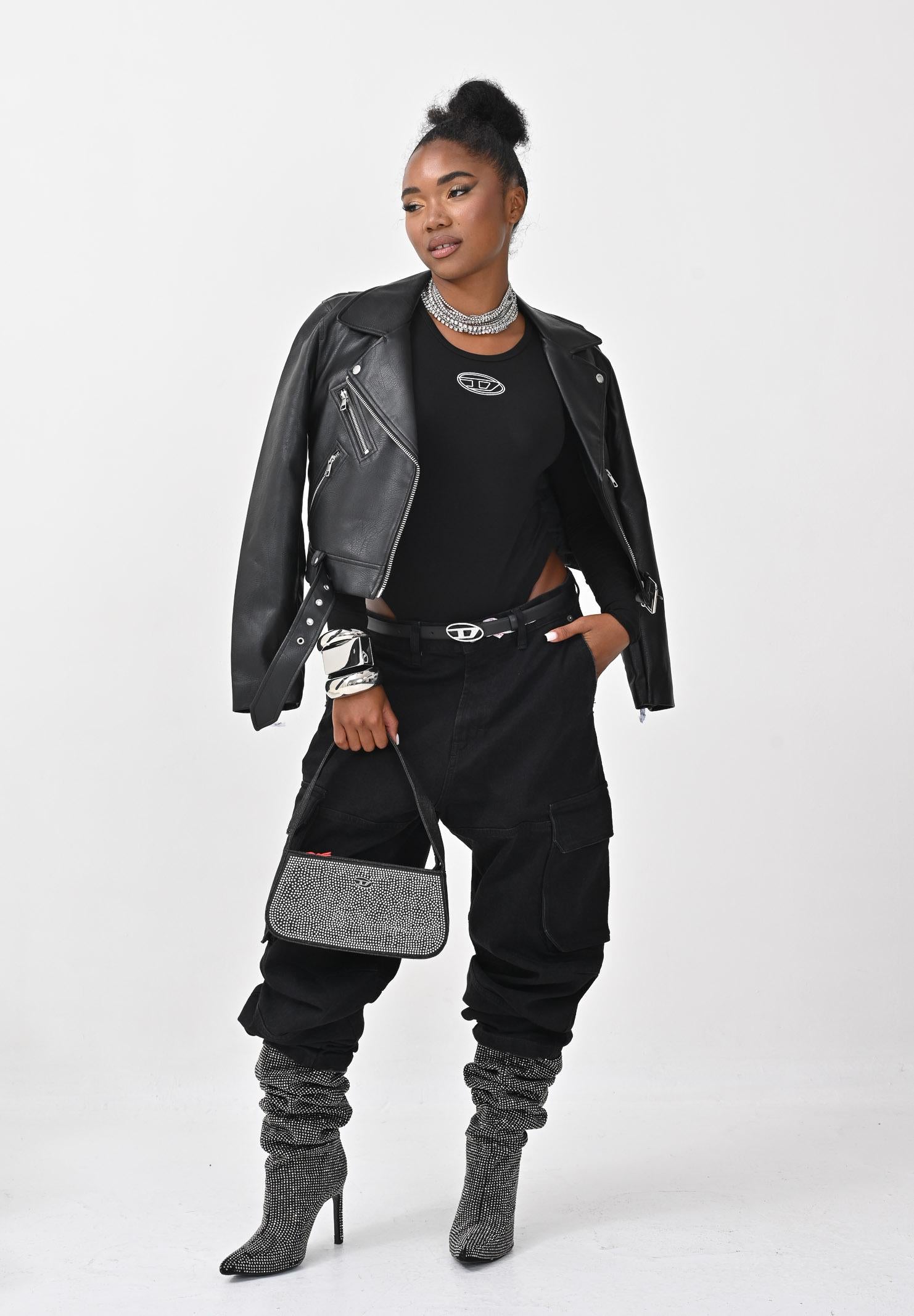 ONLY Giubbotto in ecopelle nero da donna 15232135 Black ONLY 