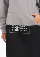 MAISON MARGIELA Abito maxi felpa grigia e nera per donna e ragazze dallo stile re-cut MM6 M60852MM04H M6C37 MAISON MARGIELA 