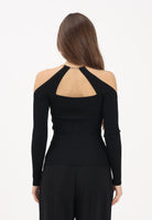 ELISABETTA FRANCHI Maglioncino nero da donna con dettaglio gioiello MK89S61E2 110 ELISABETTA FRANCHI 