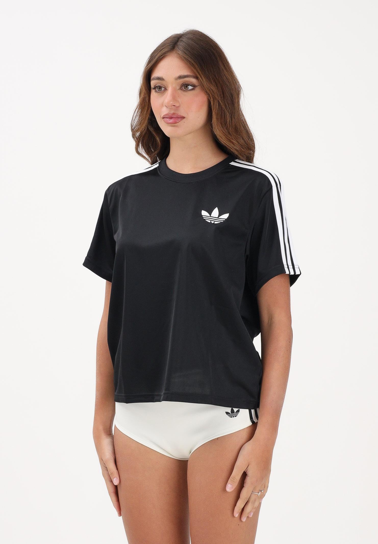 ADIDAS ORIGINALS T-shirt a manica corta FIREBIRD nera da donna KD5574 . ADIDAS ORIGINALS 