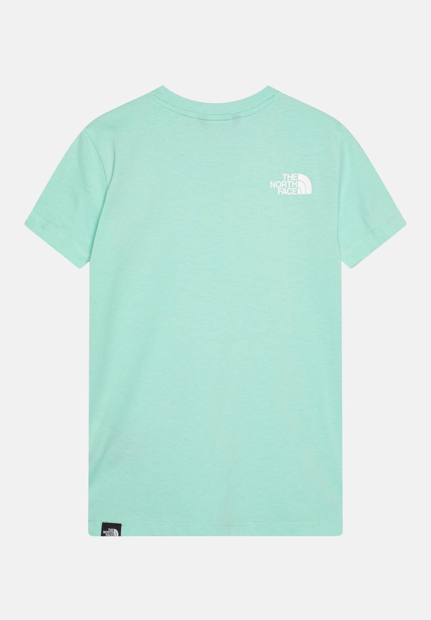 THE NORTH FACE T-shirt a manica corta Simple Dome verde acqua per bambino e bambina NF0A8DRP6EI1 . THE NORTH FACE 